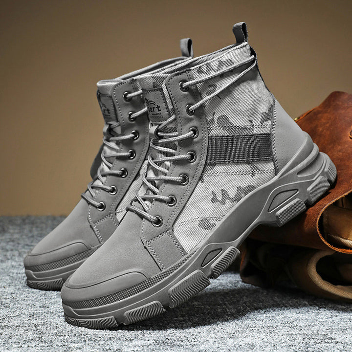 Herren-Arbeitsstiefel, Camouflage, rutschfest, robust
