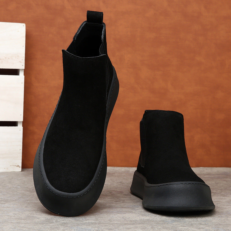 Herren-Chelsea-Stiefel aus Echtleder, gefüttert
