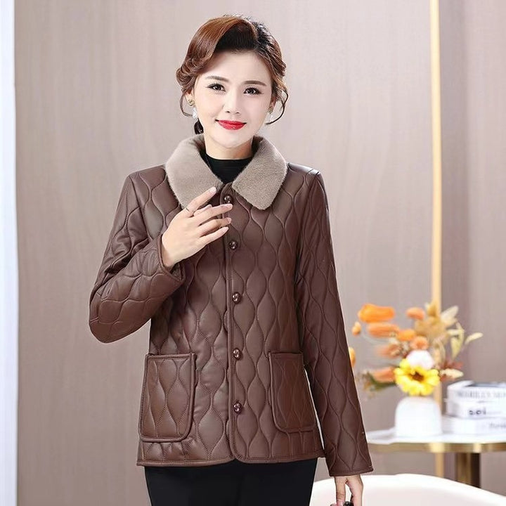 Damen-Winterjacke, gefüttert, für Mütter, elegant