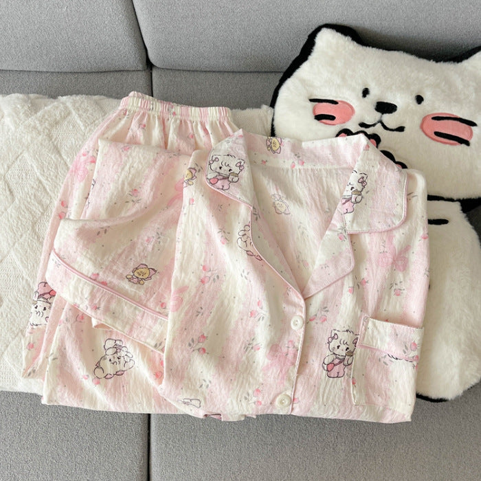 Damen-Pyjama-Set, Langarm, atmungsaktiv
