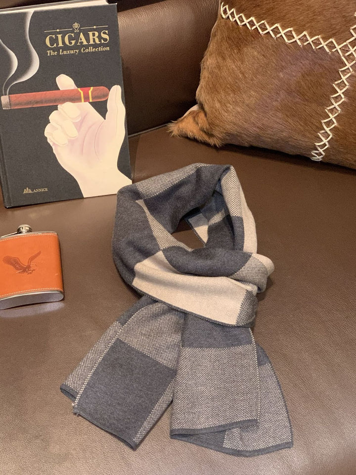 Moderner Strickschal für Herren, 180x30cm