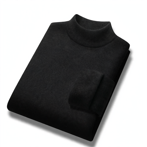 Herren-Rollkragenpullover, gefüttert, warm, Herbst und Winter