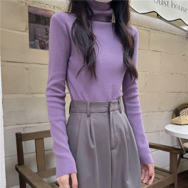 Damen Strickpullover, Rollkragen, körpernah