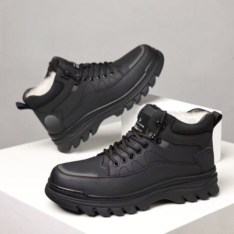 Gefütterte Herren-Winterstiefel, rutschfest