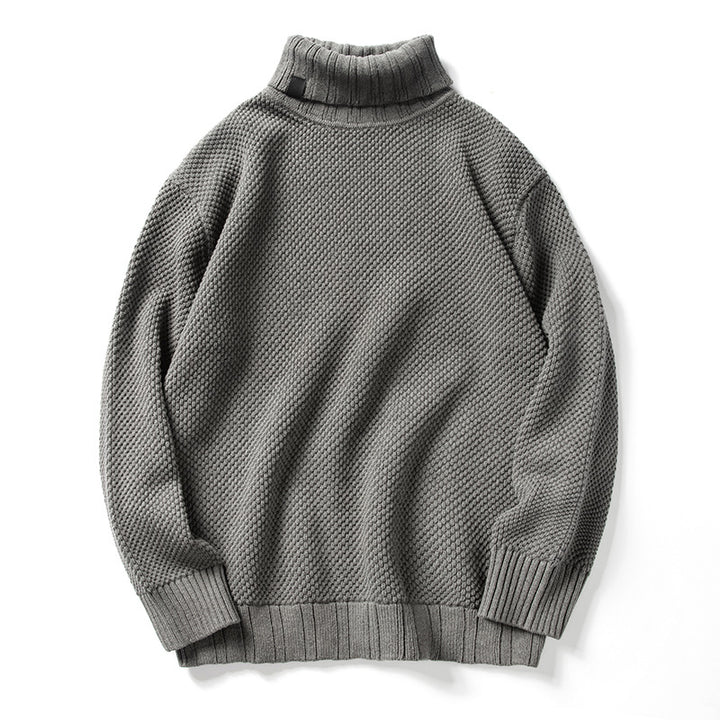 Herren-Strickpullover mit Rollkragen im Retro-Stil