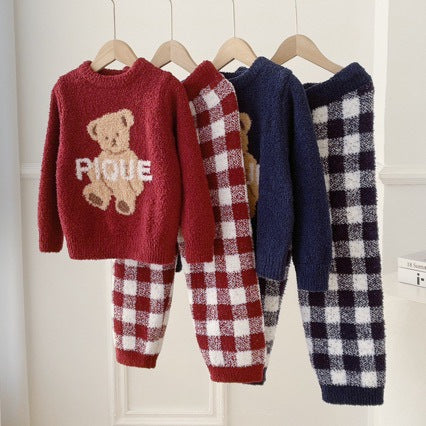 Familien-Schlafanzug-Set, weihnachtliches Bären-Design