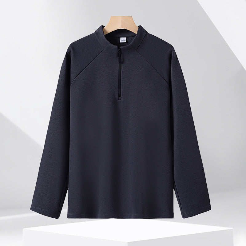 Halbreißverschluss-Sweatshirt mit Stehkragen, 320g