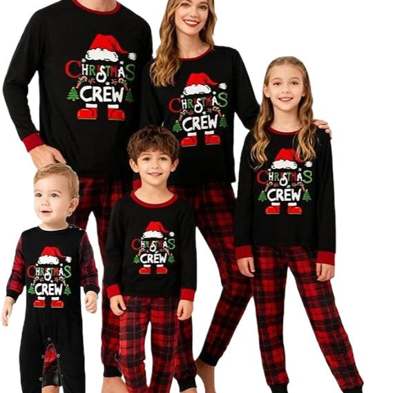 Weihnachts-Familien-Schlafanzug-Set im Karomuster
