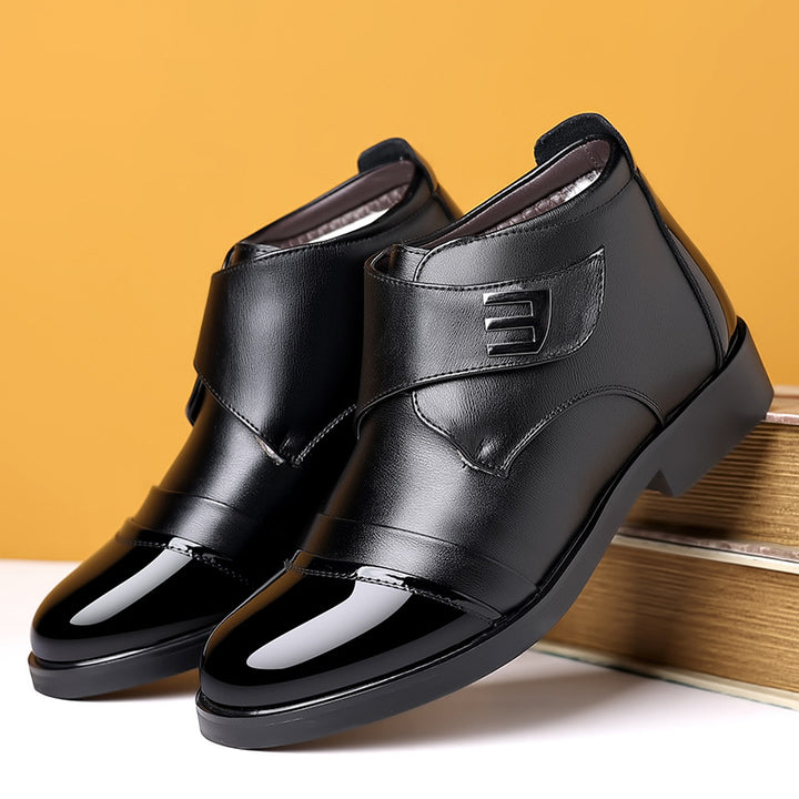 Gefütterte Herren-Winterstiefel, PU-Obermaterial