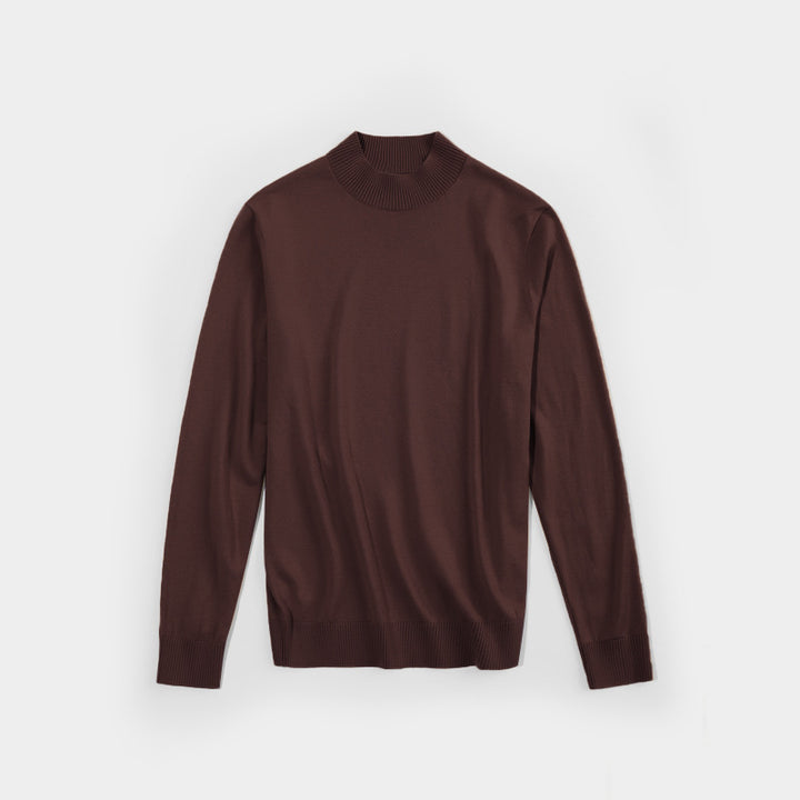 Herren-Strickpullover, maschinenwaschbar, Stehkragen