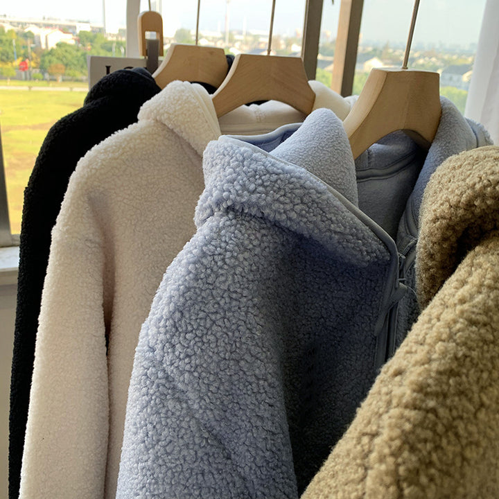 Gefütterte Kapuzenjacke aus Teddyfleece