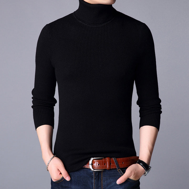 Herren-Strickpullover mit vertikalem Rippmuster
