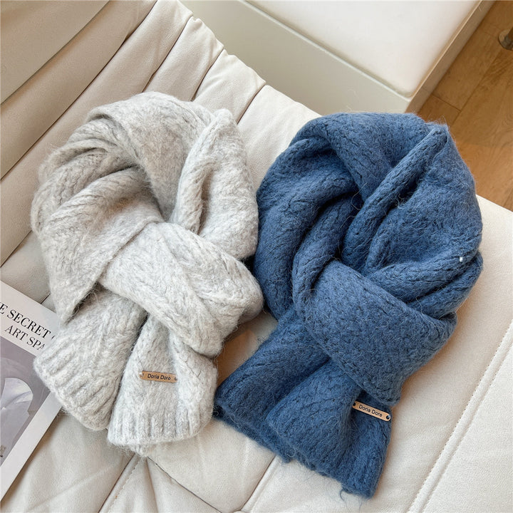 Alpakawoll-Mischgewebe Strickschal