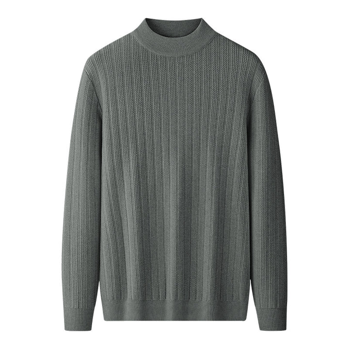 Herren-Strickpullover mit Stehkragen