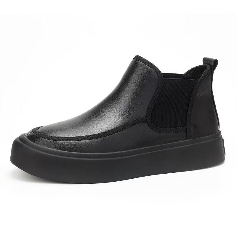 Herren-Chelsea-Stiefel aus Echtleder mit Warmfutter
