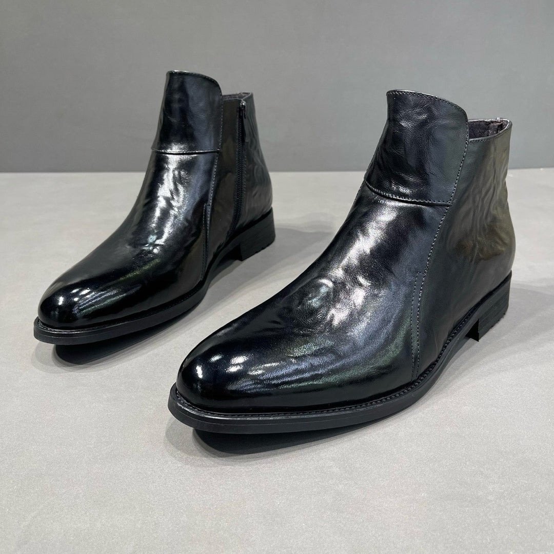 Gefütterte Herren-Chelsea-Stiefel aus Leder