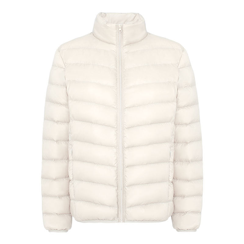 Leichte Damen-Daunenjacke mit Stehkragen