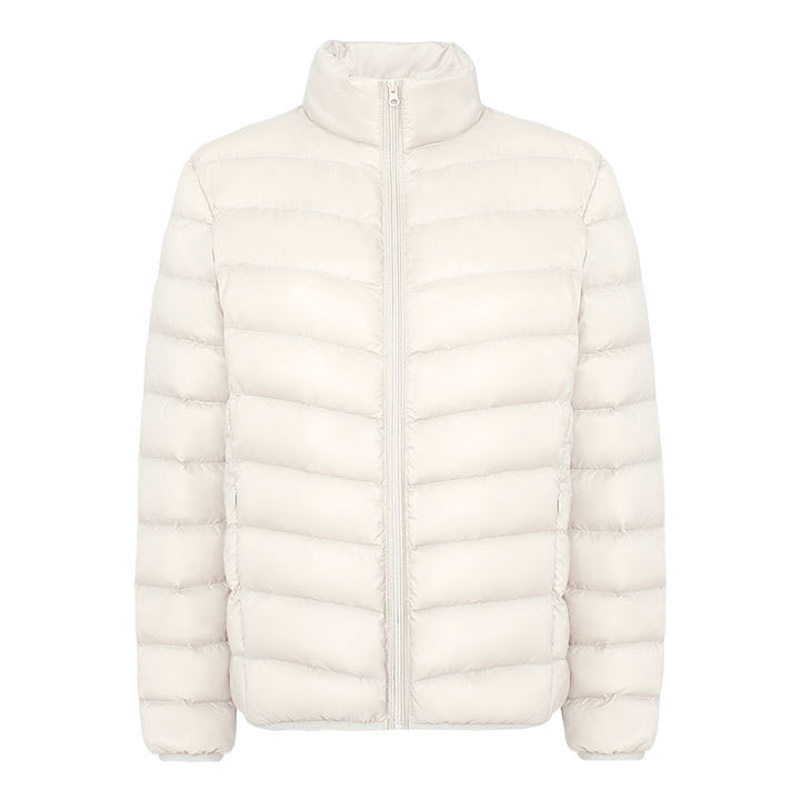 Leichte Damen-Daunenjacke mit Stehkragen