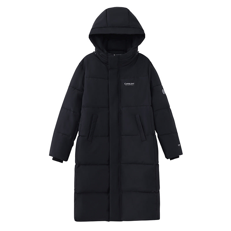Lange, gefütterte Damen-Winterjacke, locker geschnitten