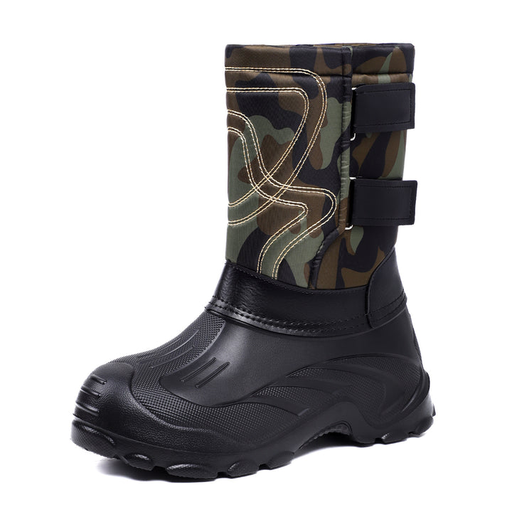 Gefütterte Herren-Winterstiefel zum Hineinschlüpfen
