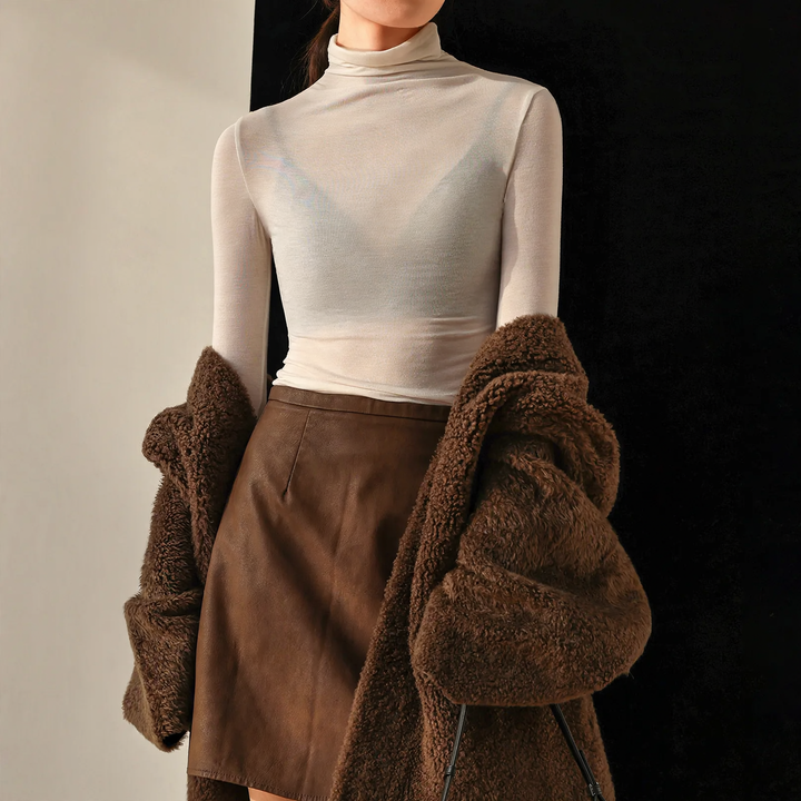 Damen-Kaschmir-Rollkragenpullover