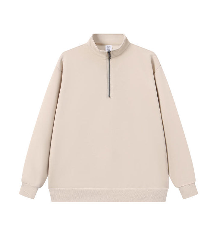 Unisex-Sweatshirt mit Stehkragen und Reißverschluss