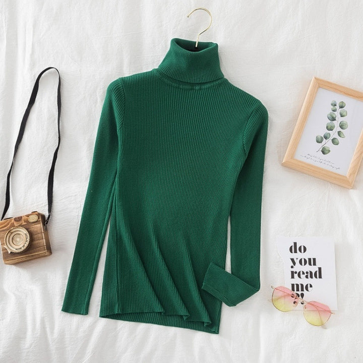 Damen-Rollkragenpullover, Langarm, Strick