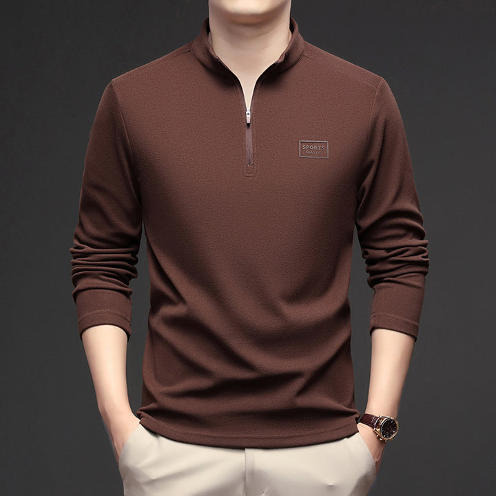Herren-Sweatshirt mit Reißverschluss und Stehkragen