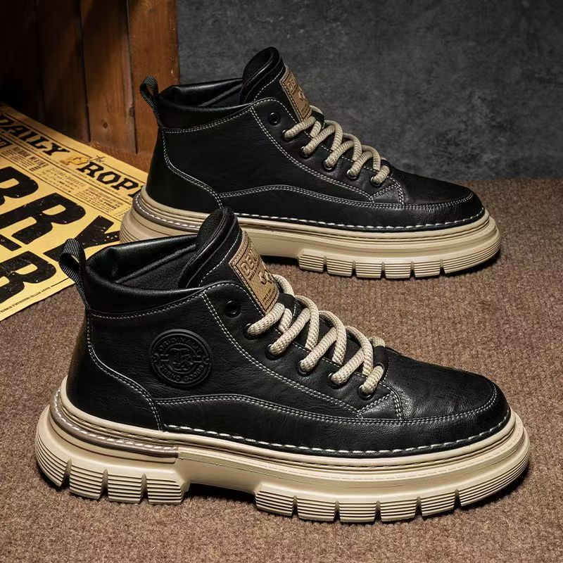 Herren-Stiefel im Vintage-Stil, rutschfest