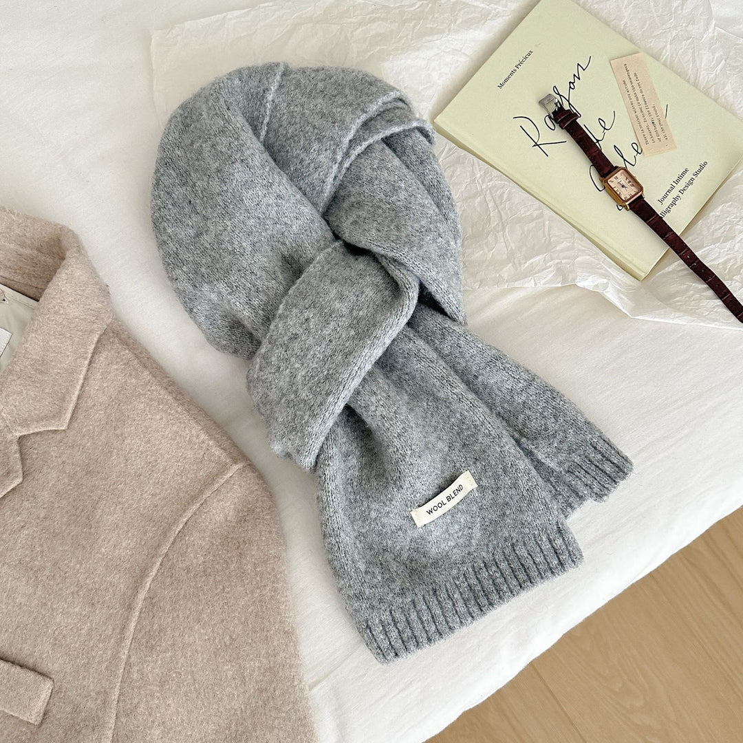 Gestrickter Wollmisch-Schal, 160x20 cm