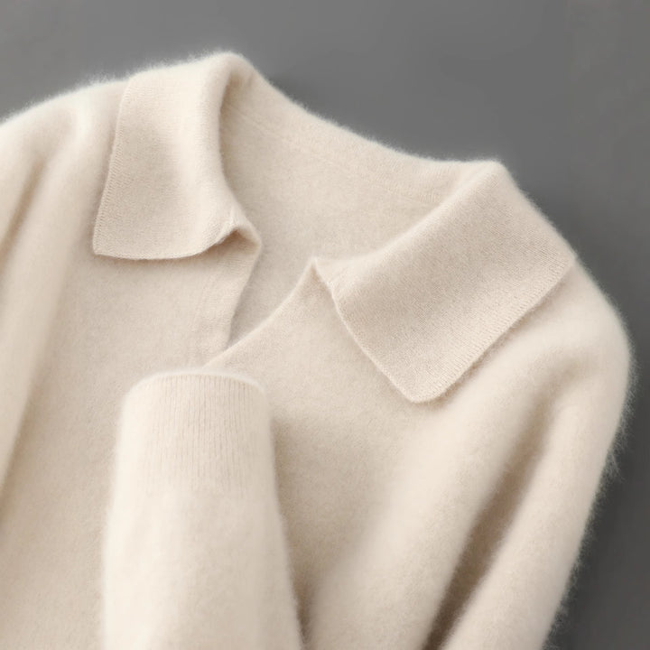 Herren-Wollpullover mit Kragen, Business-Casual