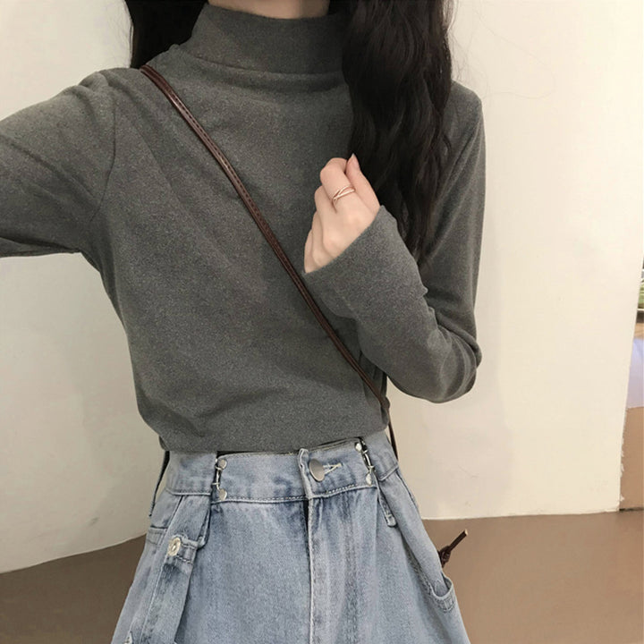 Damen-Langarmshirt mit Stehkragen