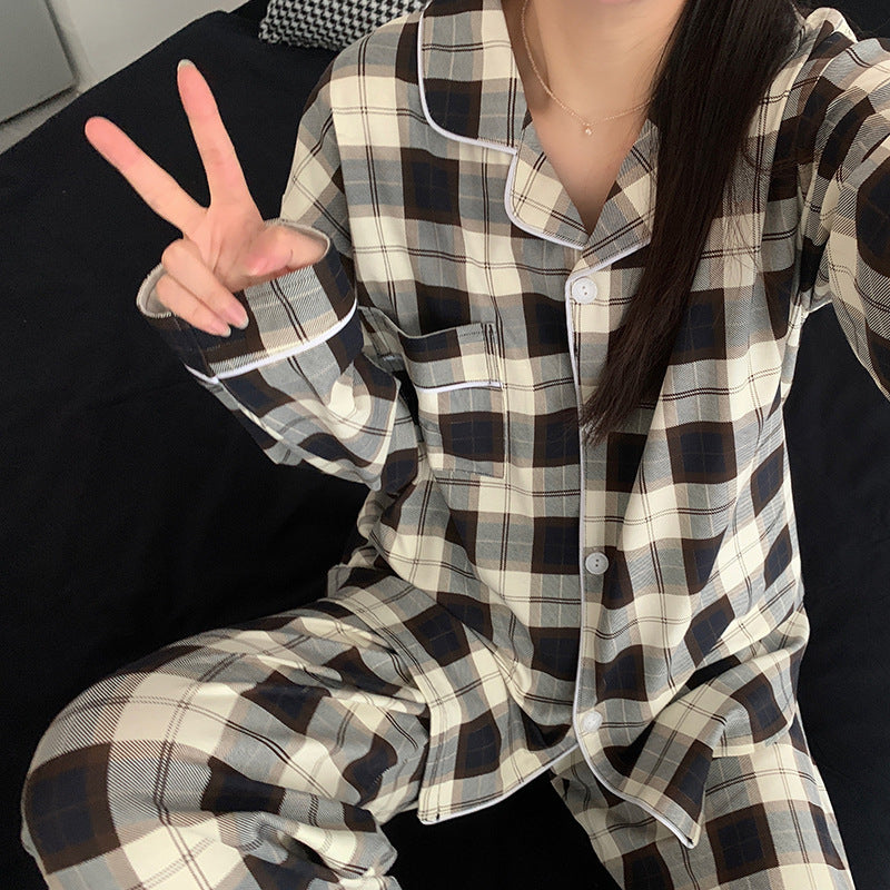 Damen-Pyjama-Set, langärmelig, mit Weihnachtsdruck