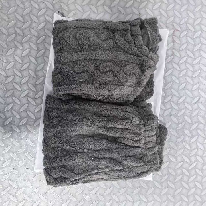 Damen-Pyjama-Set aus dickem Korallenfleece, große Größen