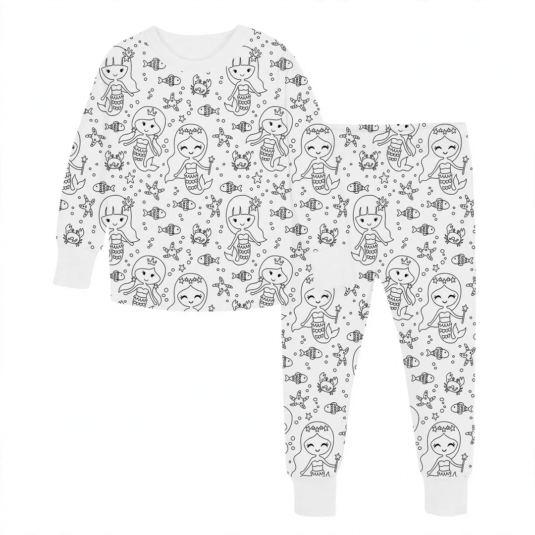 Kinder-Pyjama-Set, DIY-Malset, Baumwolle