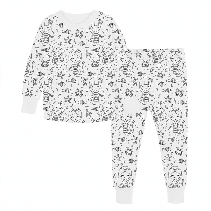 Kinder-Pyjama-Set, DIY-Malset, Baumwolle