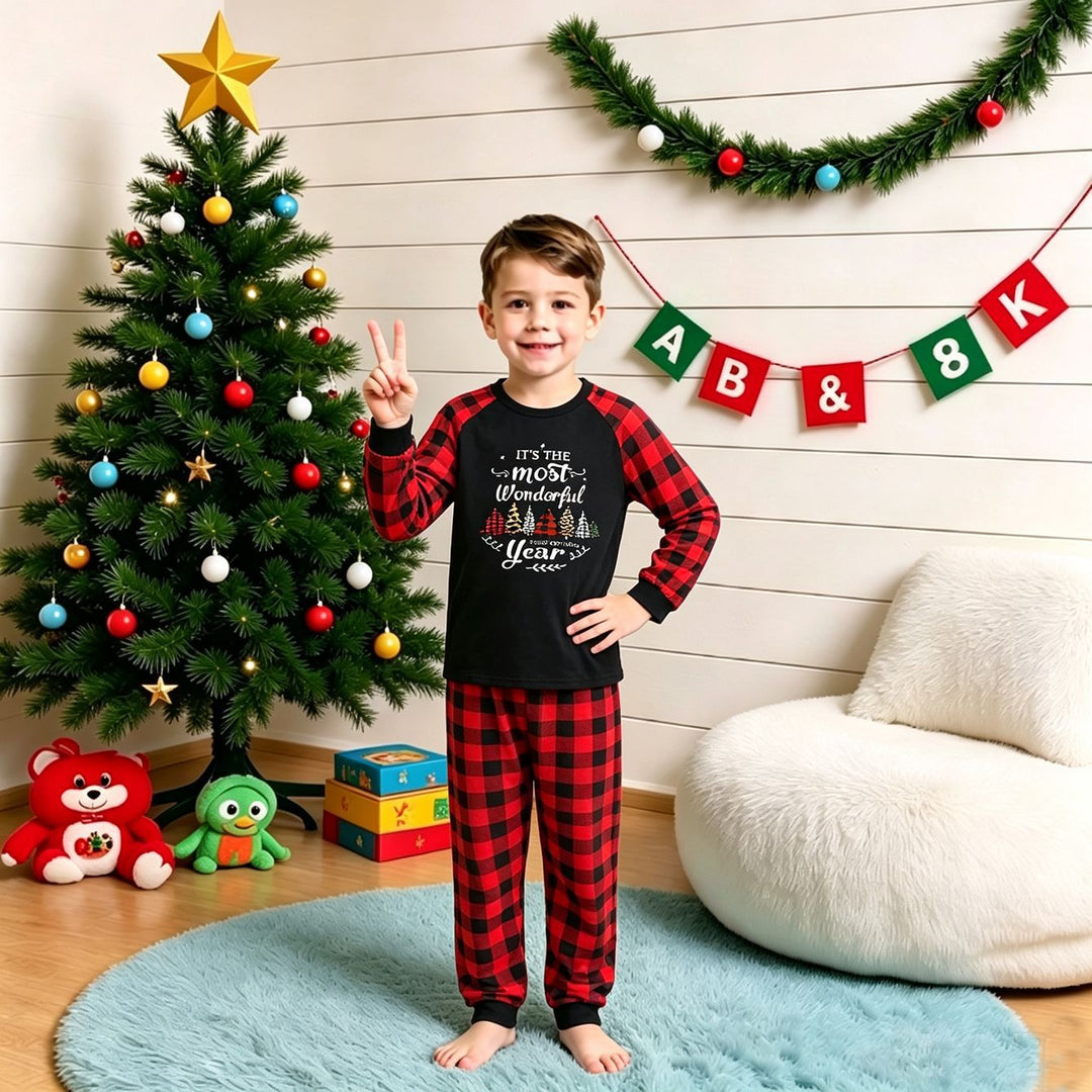 Weihnachts-Schlafanzug-Set für die ganze Familie