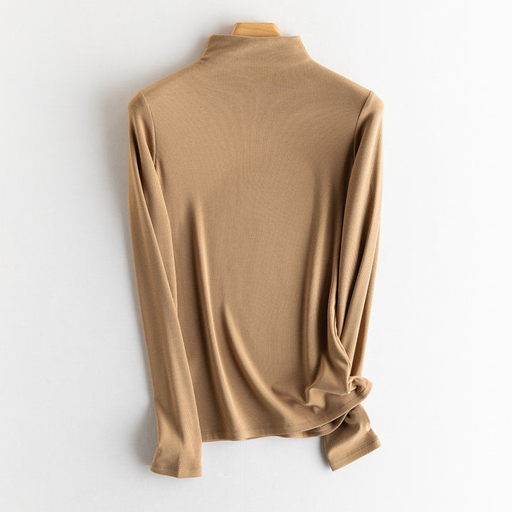 Wärmender Strickpullover mit Seidenanteil und Innenfutter