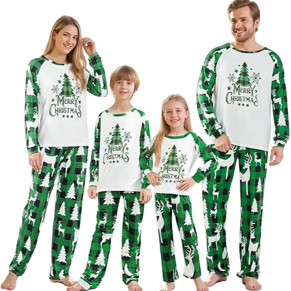 Familien-Pyjama-Set, weihnachtliches Karomuster