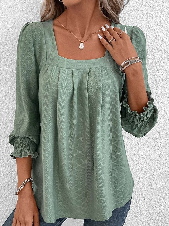 Drune | Baumwollbluse Mit Eckigem Ausschnitt