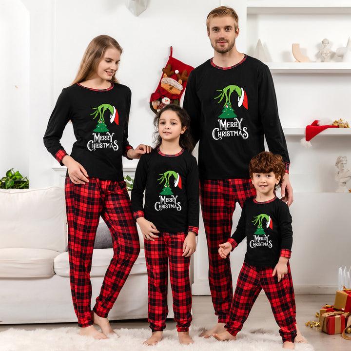 Familien-Schlafanzug-Set mit Karomuster