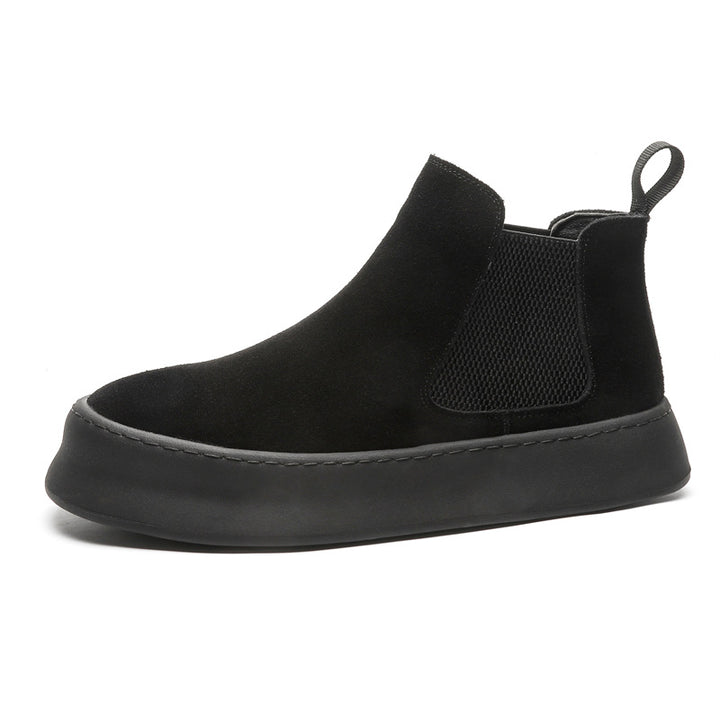 Herren-Chelsea-Boots, Wildleder-Optik, Slip-on, 1203-J