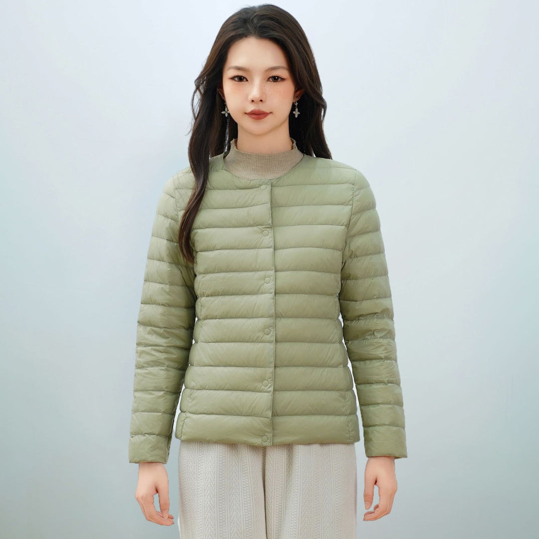 Leichte Damen-Daunenjacke, schlichtes Design