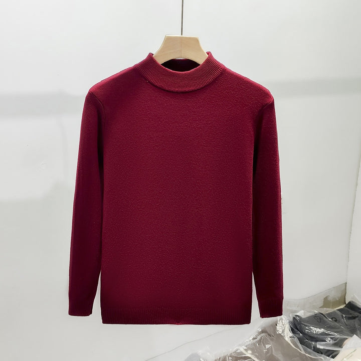 Herren-Strickpullover, schmal geschnitten, Rollkragen