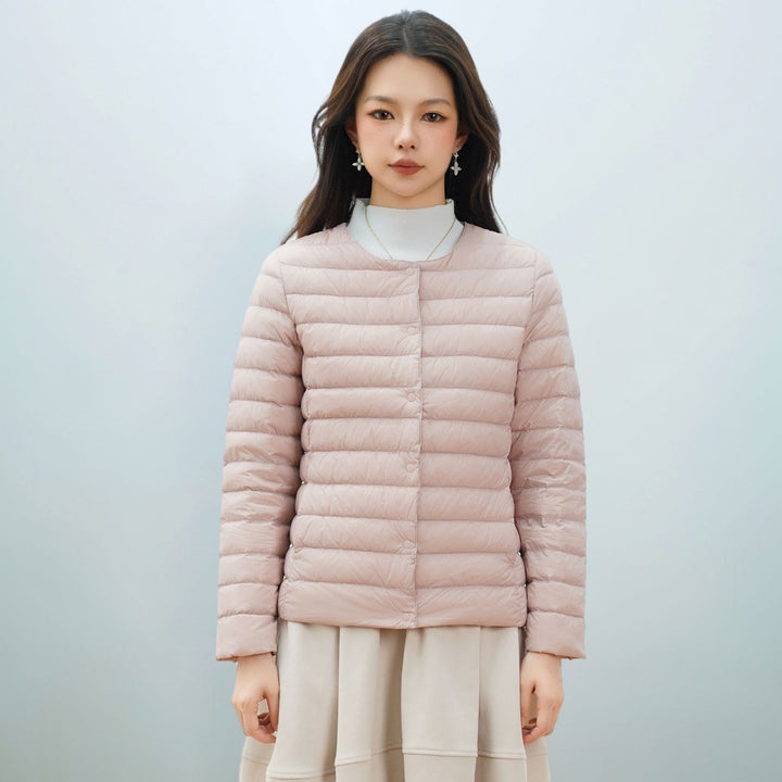 Leichte Damen-Daunenjacke, schlichtes Design