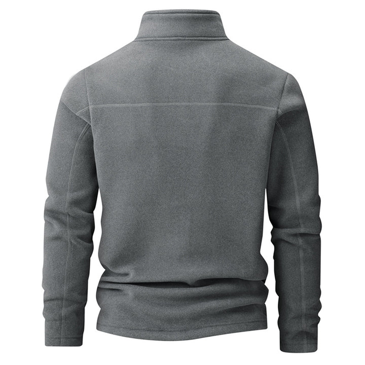Fleece-Sweatshirt mit Stehkragen und Reißverschluss