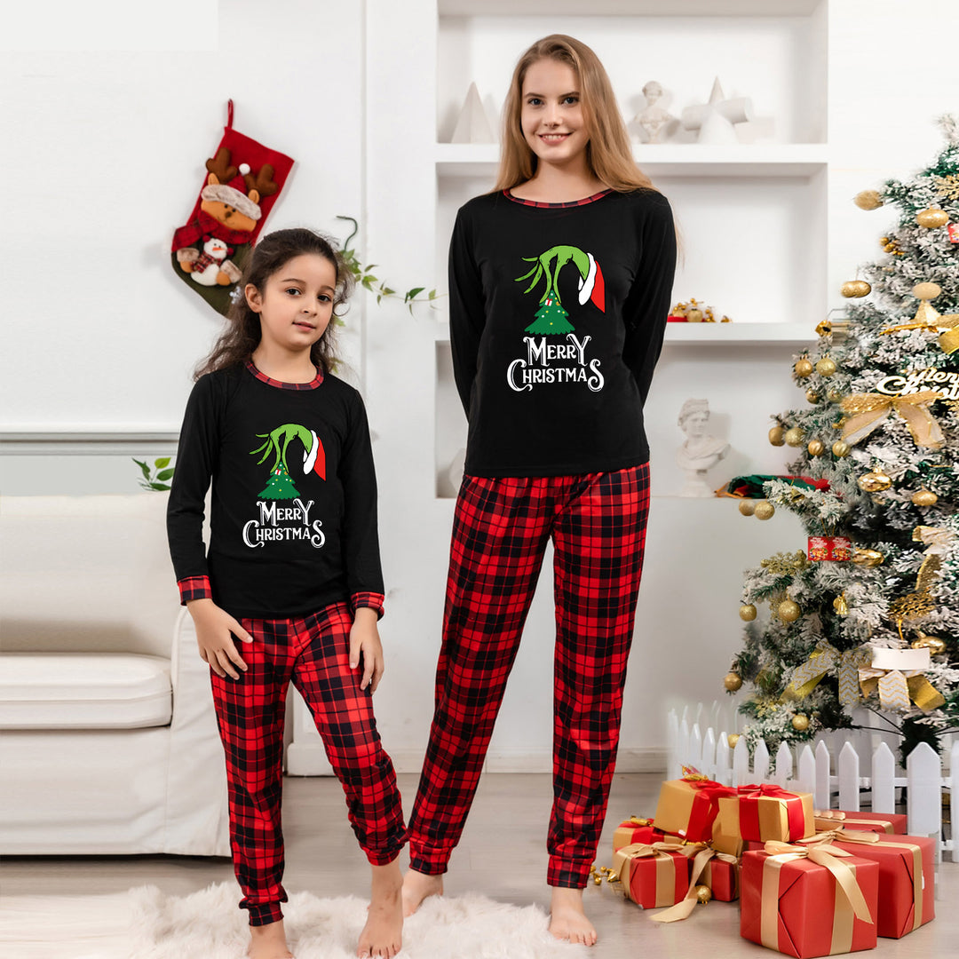 Familien-Schlafanzug-Set mit Karomuster