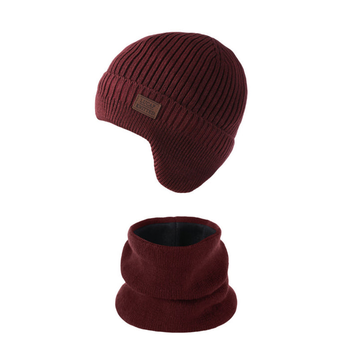 Gefütterte Strickmütze mit Ohrenschutz