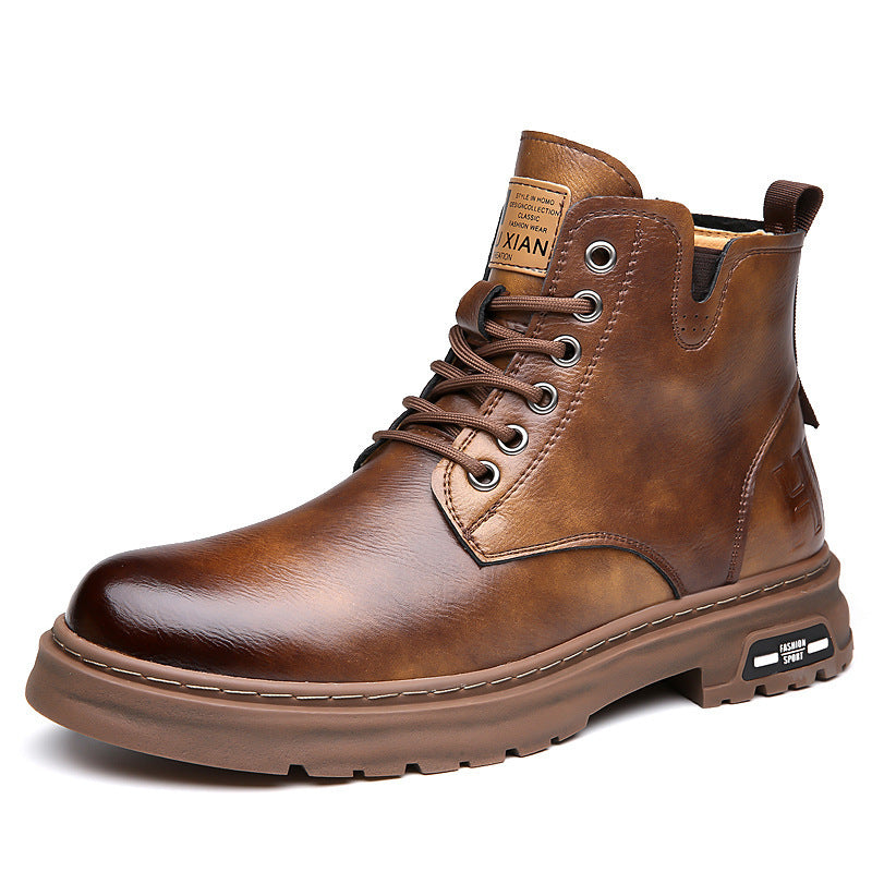 Herren-Arbeitsstiefel, gefüttert, rutschfest