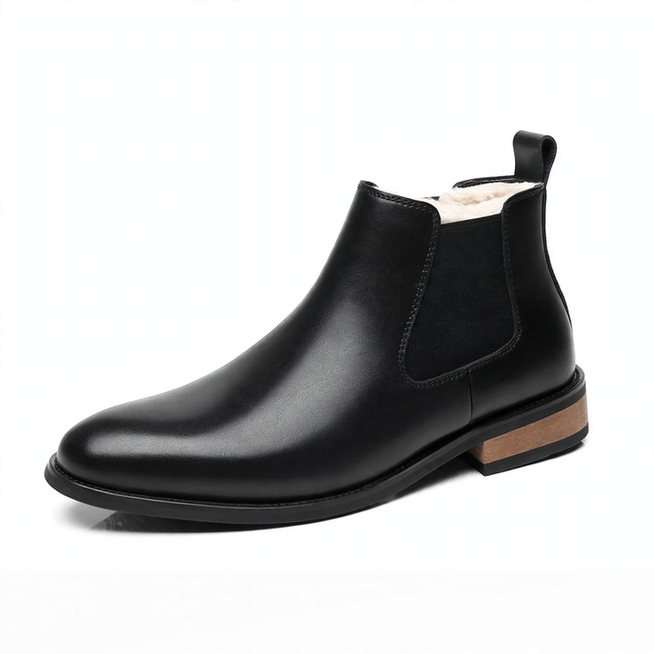 Herren Chelsea-Stiefel aus Leder, spitz zulaufend